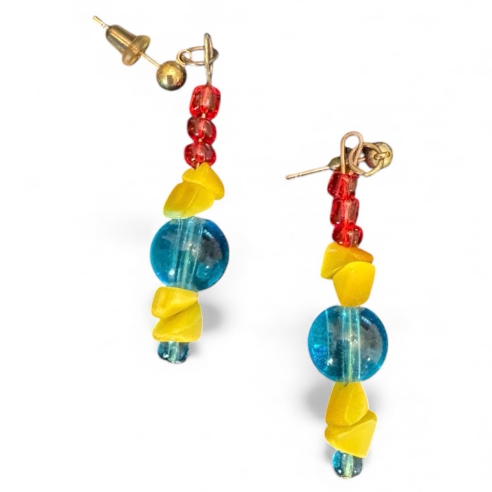 Colorful Beaded Earrings EUC
